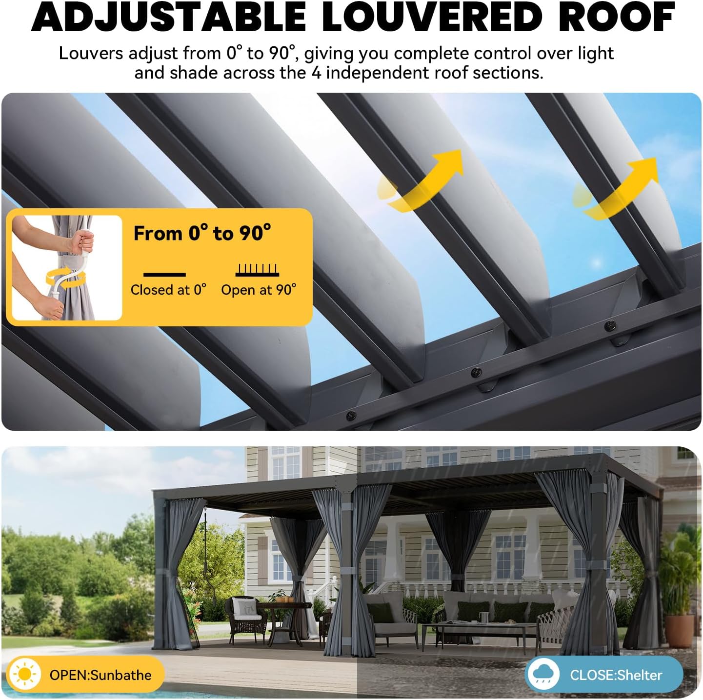 UPHYB louvered pergola worth buying,should I buy a louvered pergola,louvered pergola pros and cons,best adjustable pergola for patio,aluminum pergola worth the money,UPHYB pergola vs alternatives unboxing and complete package contents