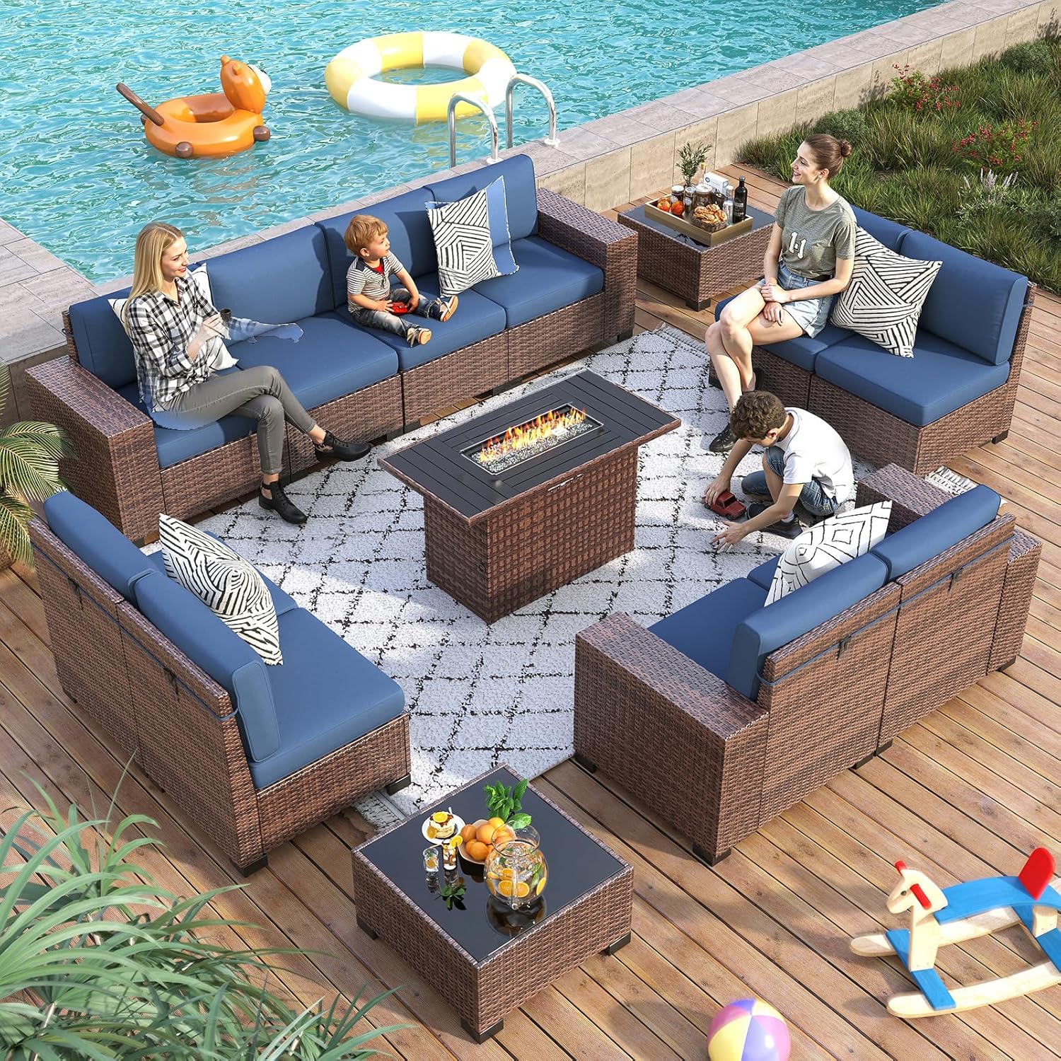 VONZOY 13-piece patio set worth buying,should I buy VONZOY patio furniture,VONZOY vs other outdoor conversation sets,VONZOY patio set pros cons,best outdoor fire pit furniture set,VONZOY 13-piece fire pit table honest unboxing and complete package contents