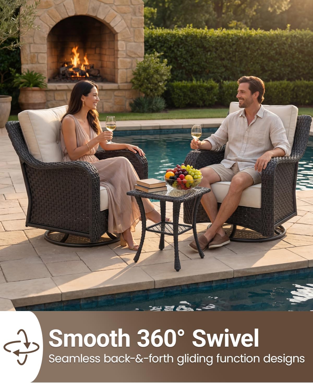 Vakollia outdoor furniture set worth it,Vakollia swivel chair set pros cons,best outdoor conversation set for patio,should I buy Vakollia furniture set,Vakollia vs other wicker sets,Vakollia 10 piece set honest review unboxing and complete package contents