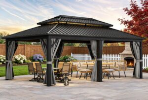 Image 1 of YITAHOME 12x20 gazebo hard top pros cons