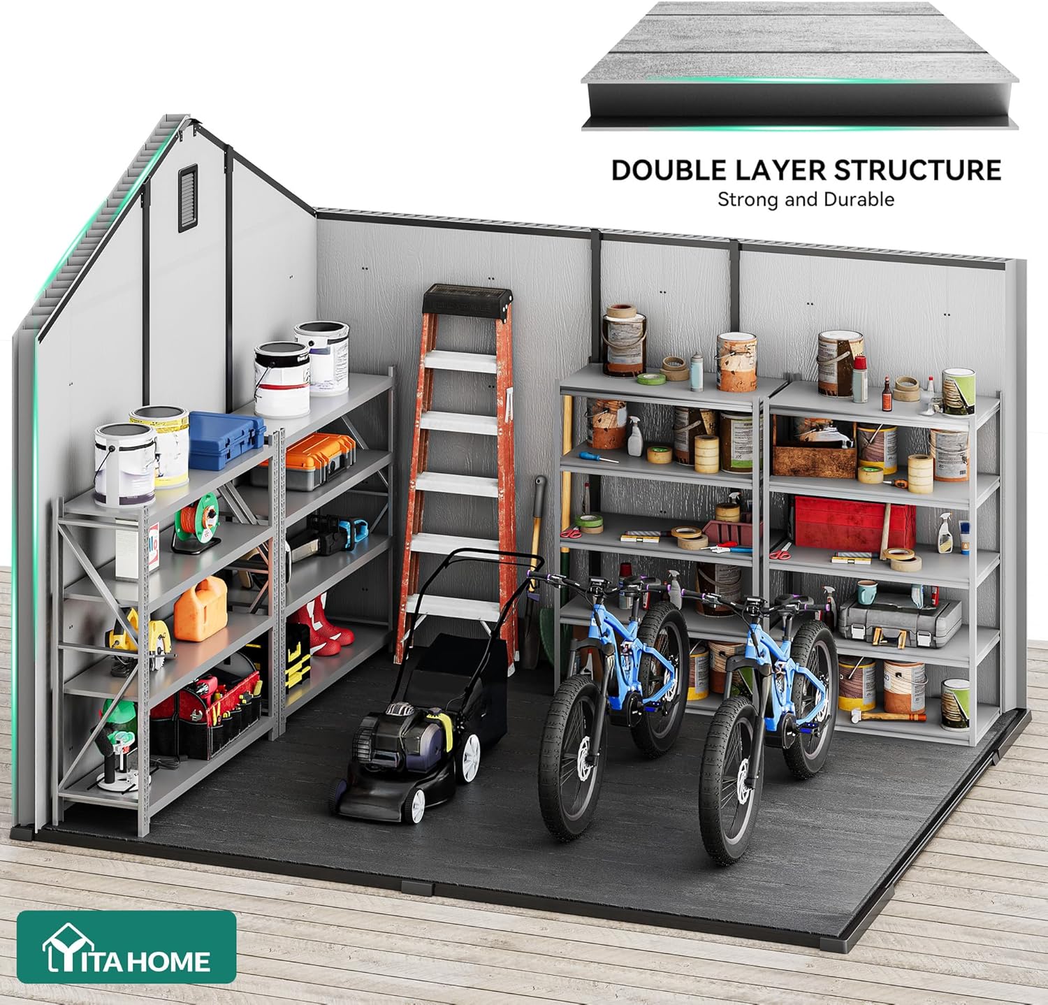 Step-by-step guide for YITAHOME 8x10 shed worth buying,YITAHOME 8x10 shed pros cons,best 8x10 plastic shed for yard,YITAHOME shed vs Rubbermaid shed,should I buy YITAHOME storage shed,YITAHOME outdoor shed honest review showing complete installation tutorial