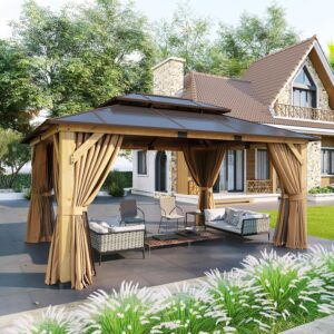 Image 1 of aoxun 12x16 wood gazebo worth it