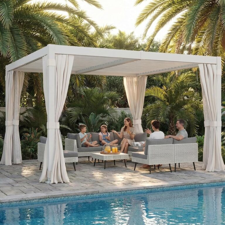 Image 1 of best 10x12 aluminum louvered pergola
