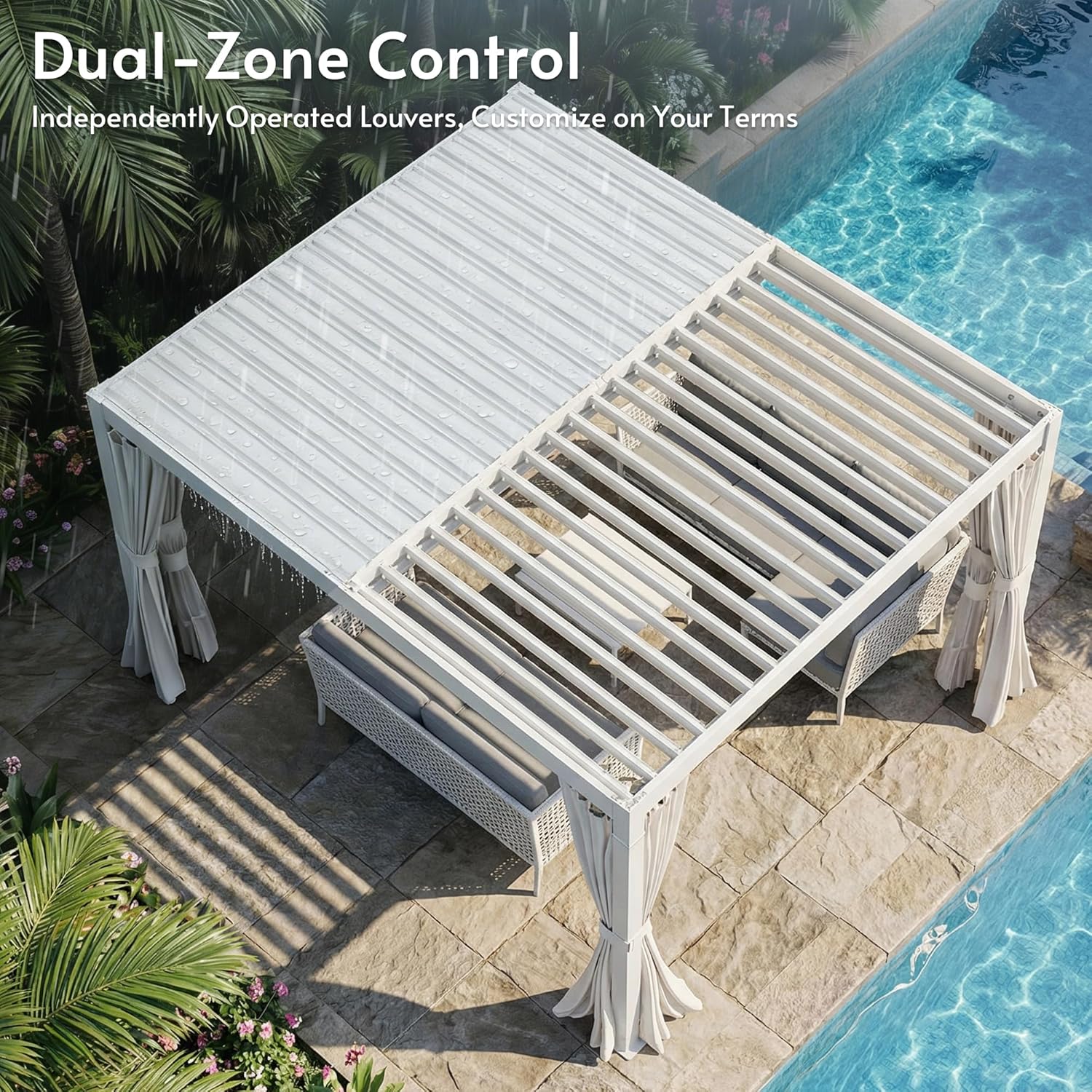 best 10x12 aluminum louvered pergola,10x12 louvered pergola with curtains worth buying,adjustable roof pergola for patio pros cons,Rotihom aluminum pergola vs competitors,waterproof pergola with gutter system features,should I buy a louvered pergola for my deck performance testing and real-world results
