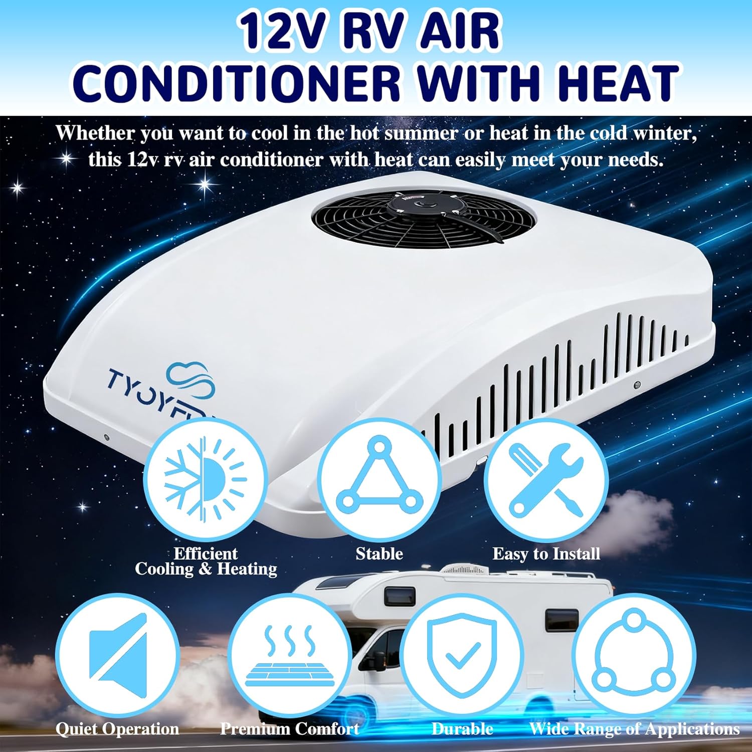 best 12v rv air conditioner,12v rv ac worth buying,12v rooftop ac pros cons,best battery powered rv ac,Tyoyfong 12v ac honest,should I buy a 12v rv air conditioner unboxing and complete package contents