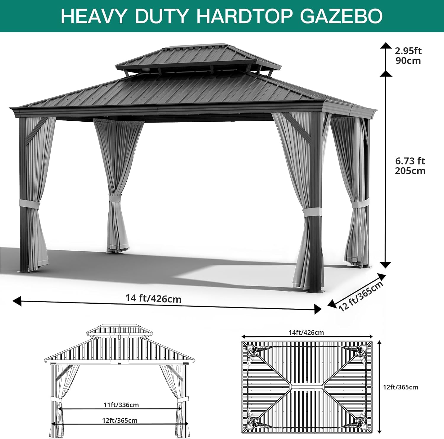 best 12x14 hardtop gazebo,12x14 hardtop gazebo worth buying,hardtop gazebo pros cons,12x14 aluminum gazebo with curtains,permanent outdoor pavilion for garden,should I buy a hardtop gazebo performance testing and real-world results