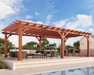 Image 1 of best 12x24 cedar pergola