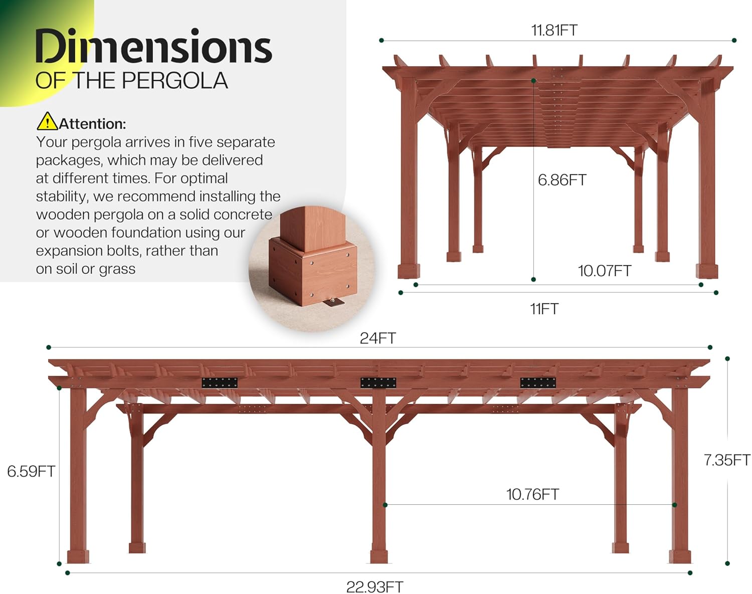 best 12x24 cedar pergola,12x24 pergola for carport,cedar wood pergola pros cons,should I buy a wood pergola kit,12x24 pergola vs metal carport,best outdoor pergola for patio unboxing and complete package contents