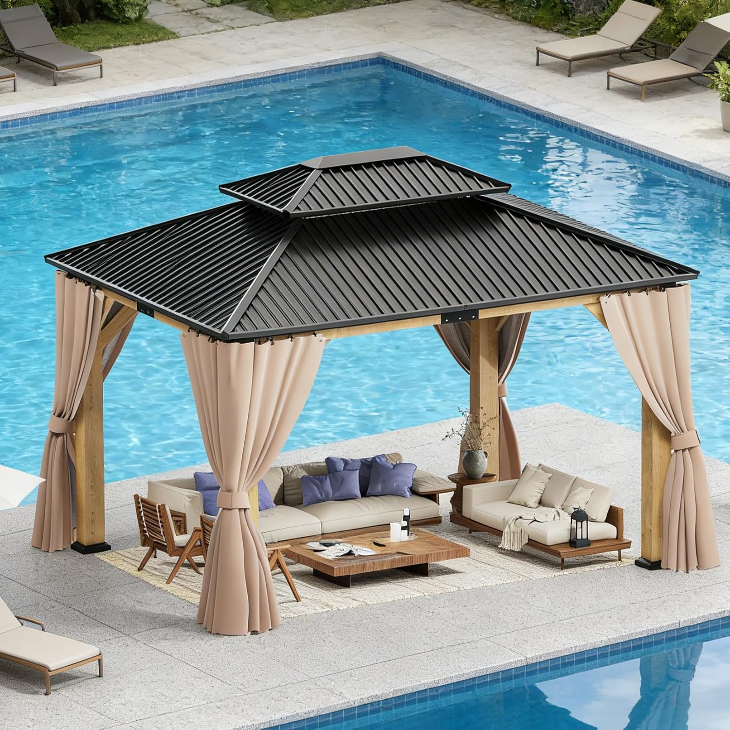 best 13x15 outdoor wood gazebo,should I buy a wood gazebo for patio,13x15 gazebo vs hardtop aluminum,wood gazebo pros cons,best gazebo for backyard worth buying,outdoor gazebo with netting and curtains unboxing and complete package contents