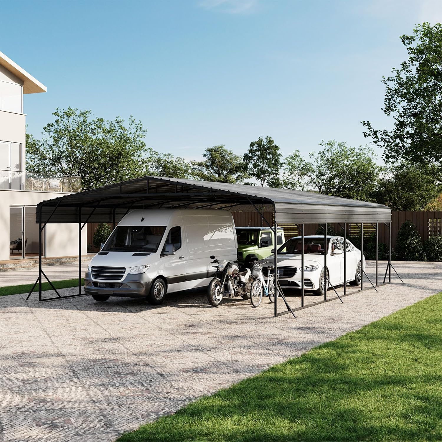 Image 1 of best 20x30 carport for SUV