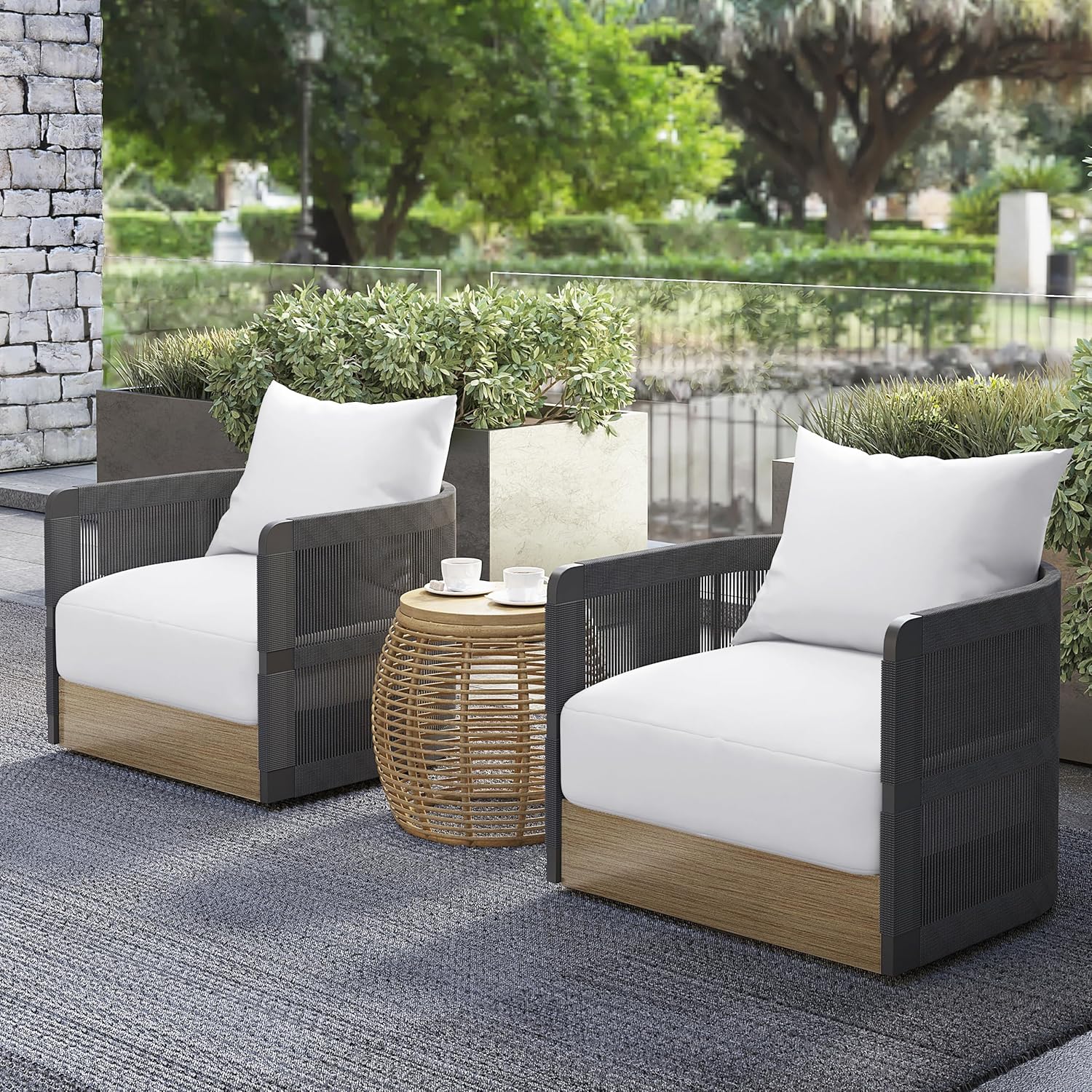 Image 1 of best 360 woven rope swivel patio chairs