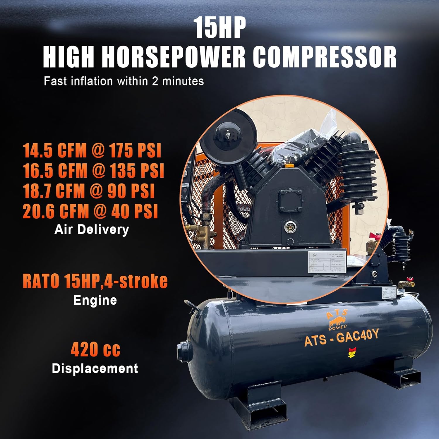best 40 gallon gas air compressor,40 gallon air compressor worth buying,15HP gas compressor pros cons,best gas air compressor for shop,40 gallon compressor vs alternatives,should I buy a 40 gallon compressor unboxing and complete package contents