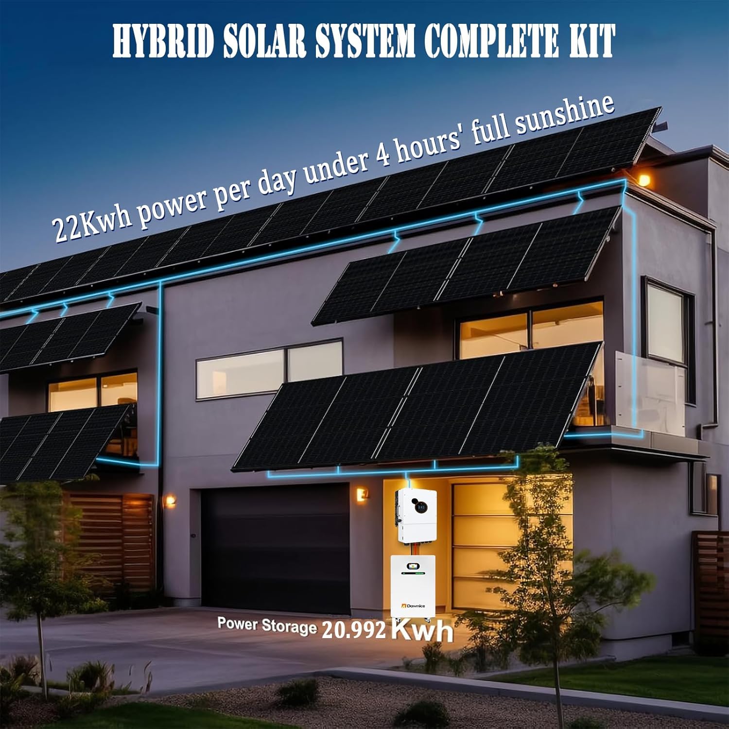best 5.5kw hybrid solar system kit,5.5kw solar system worth buying,hybrid solar system pros cons,Dawnice solar kit honest opinion,best solar kit for home backup,complete solar system for cabin unboxing and complete package contents