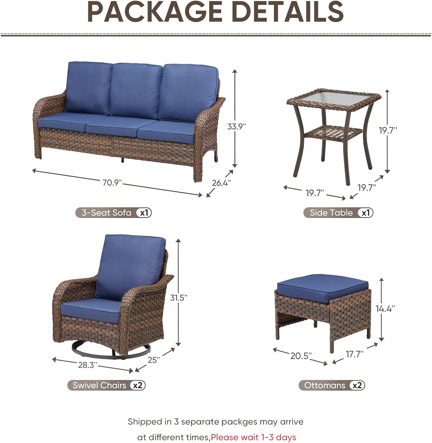 best 6 piece patio furniture set,should I buy a wicker patio set,Bellefurn patio set pros cons,outdoor furniture set with swivel chairs,all weather wicker furniture worth buying,best conversation set for deck unboxing and complete package contents