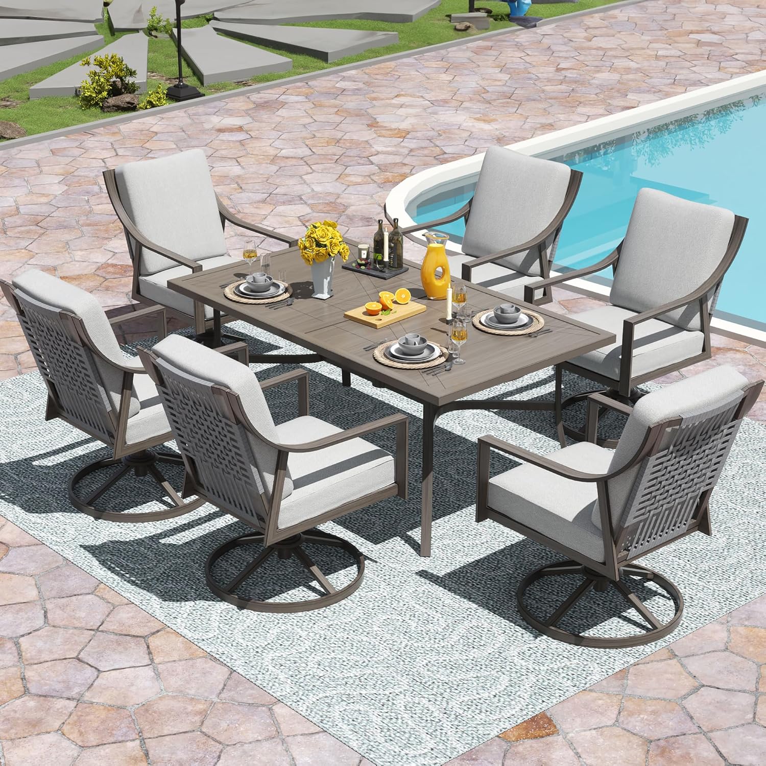 Image 1 of best 7 piece patio dining set