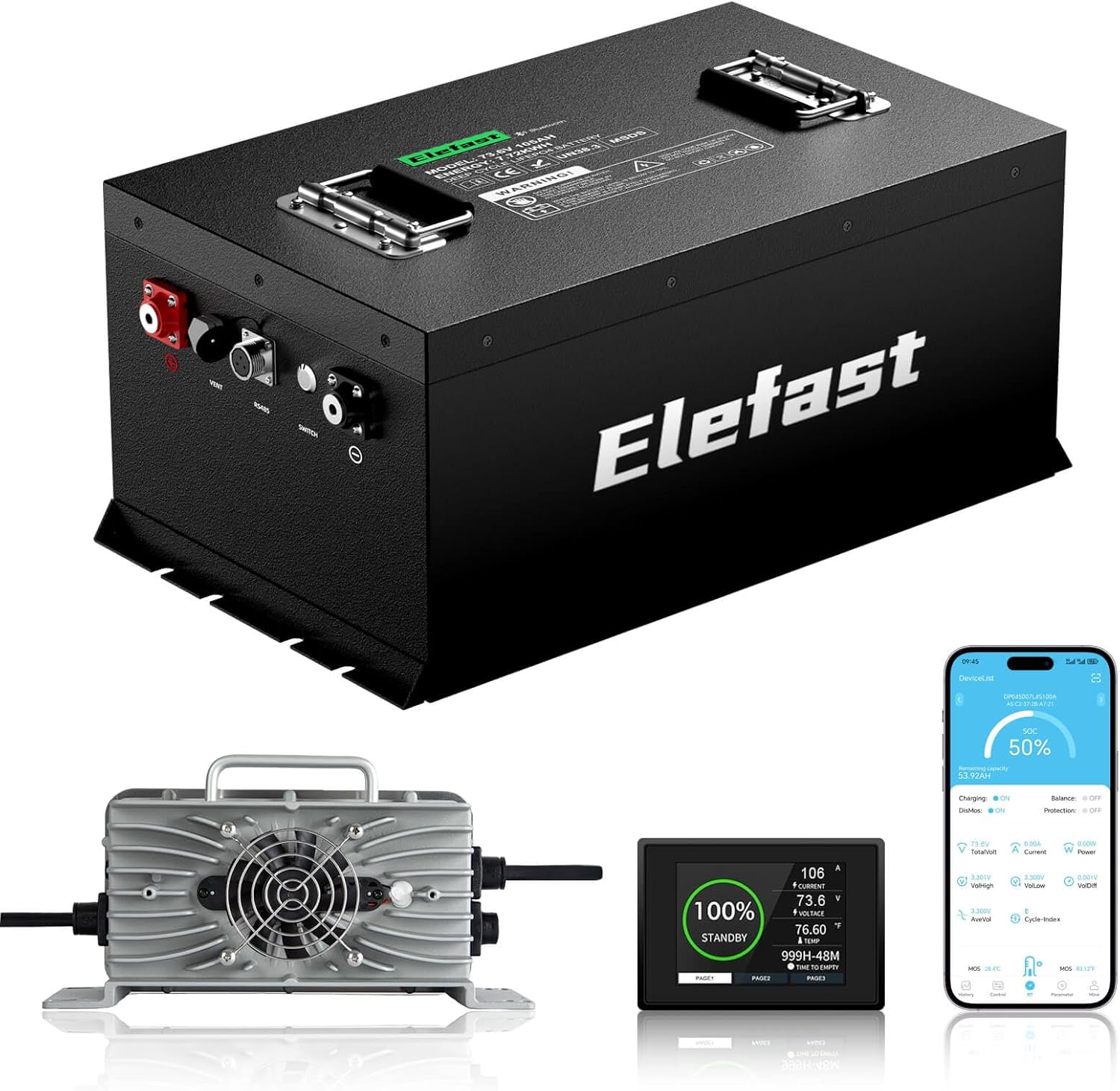 Image 1 of best 72V lithium golf cart battery