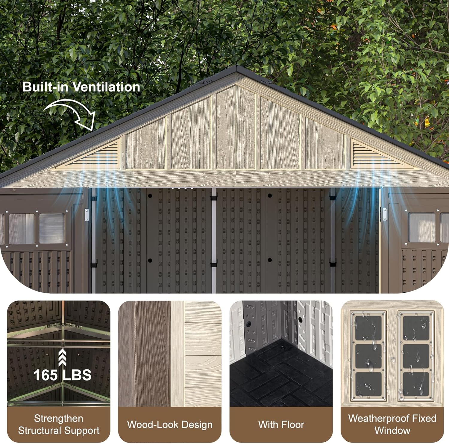 best 8x12 outdoor storage shed for yard,should I buy IWDOO 8x12 shed,best large garden shed for tools,IWDOO storage shed pros cons,8x12 outdoor storage shed worth buying,heavy duty plastic shed vs metal unboxing and complete package contents