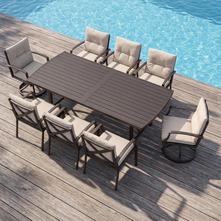 Image 1 of best 9 piece outdoor dining set