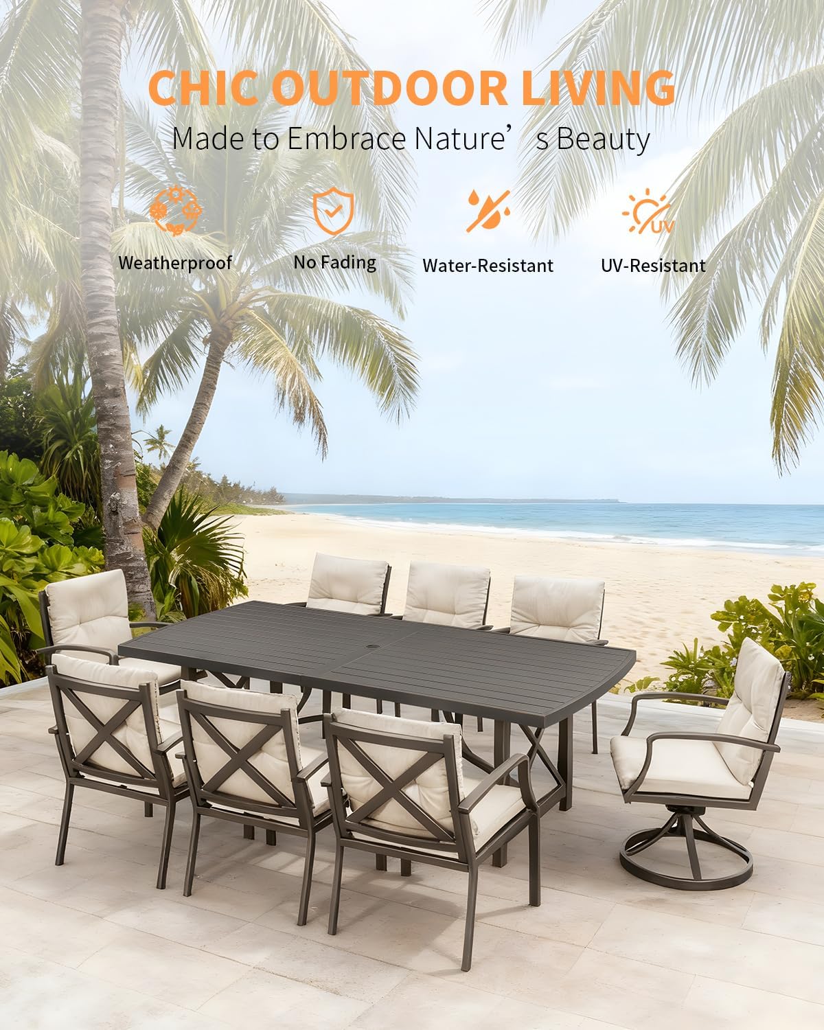 Step-by-step guide for best 9 piece outdoor dining set,aluminum patio dining set for 8,swivel rocker chairs outdoor,is SEEHILL dining set worth buying,patio table and chairs set with umbrella hole,durable gunmetal outdoor furniture - complete tutorial
