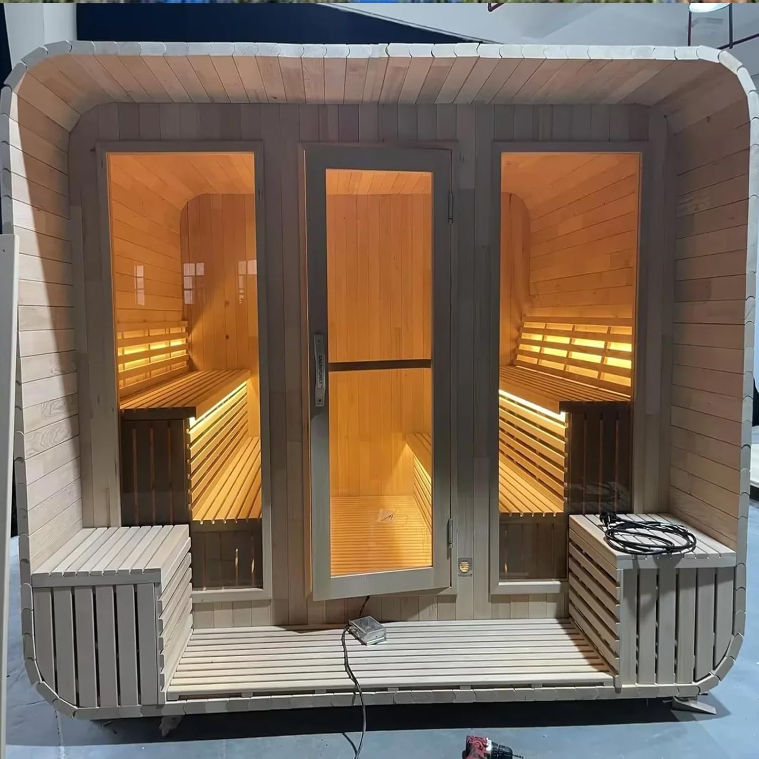 best Canadian cedar sauna kit,Canadian cedar sauna worth buying,best outdoor sauna for home,wood burning vs electric sauna stove,custom sauna kit pros cons,should I buy a square barrel sauna unboxing and complete package contents