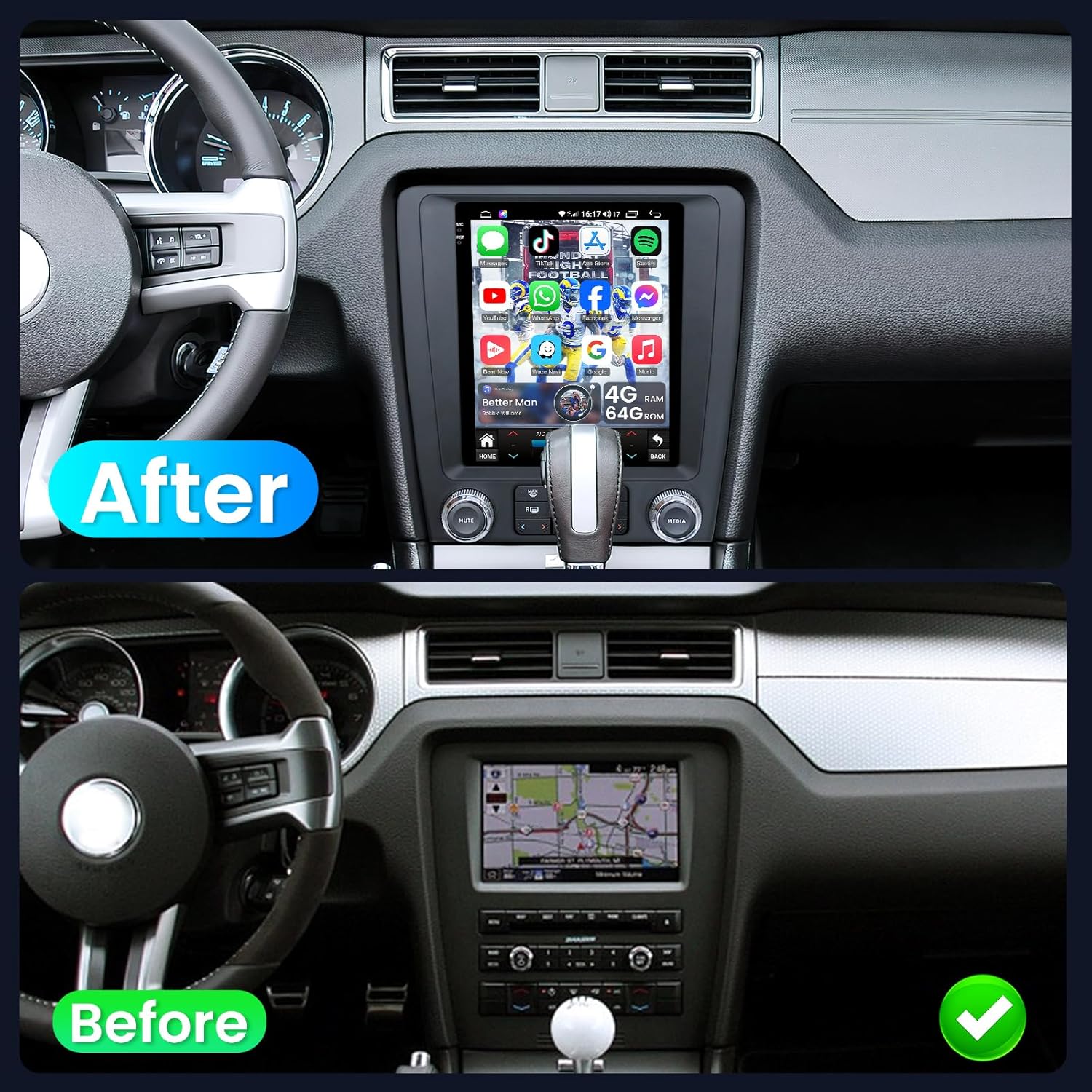 Best Ford Mustang Head Unit: Our Expert Hands-On Experience 2 best Ford Mustang head unit,Ford Mustang head unit worth it,Mustang head unit pros cons,best head unit for Mustang 2010-2014,Jerqry Mustang head unit honest,should I upgrade my Mustang stereo unboxing and complete package contents