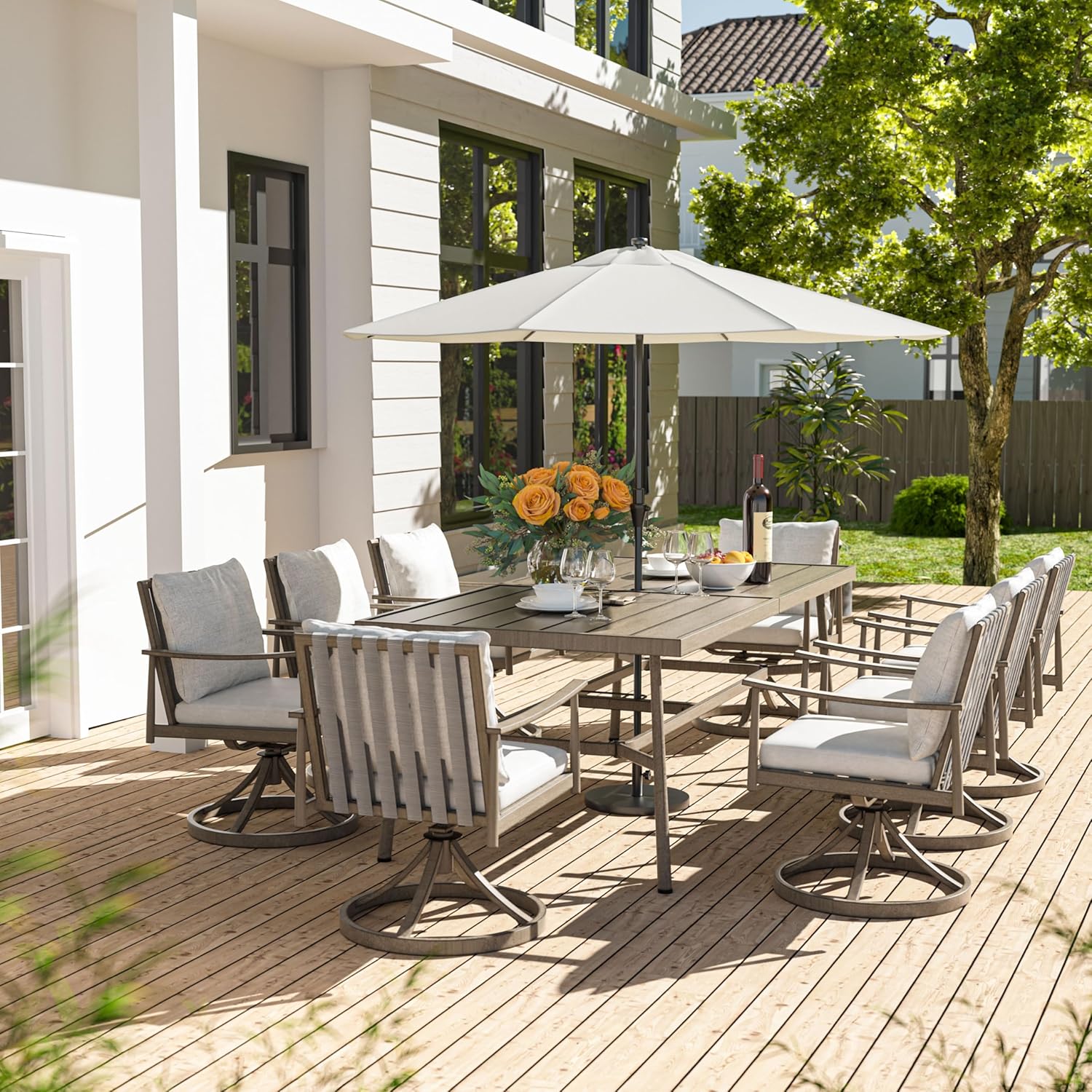 Image 1 of best HAPPATIO 9-piece patio dining set