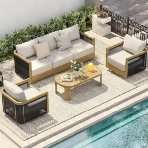 Image 1 of best HAPPATIO aluminum patio furniture set