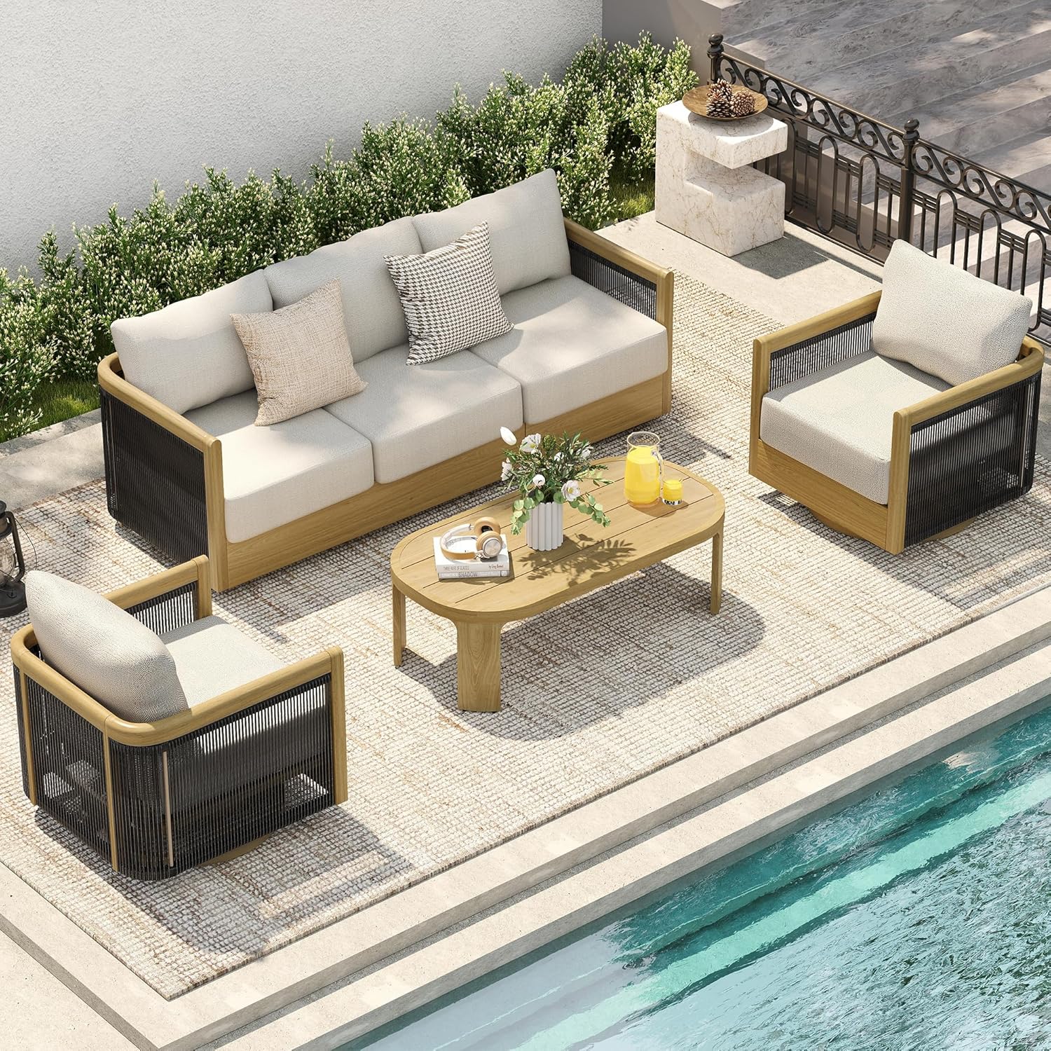 Image 1 of best HAPPATIO aluminum patio furniture set