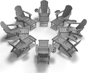 Image 1 of best HDPE Adirondack chairs for fire pit