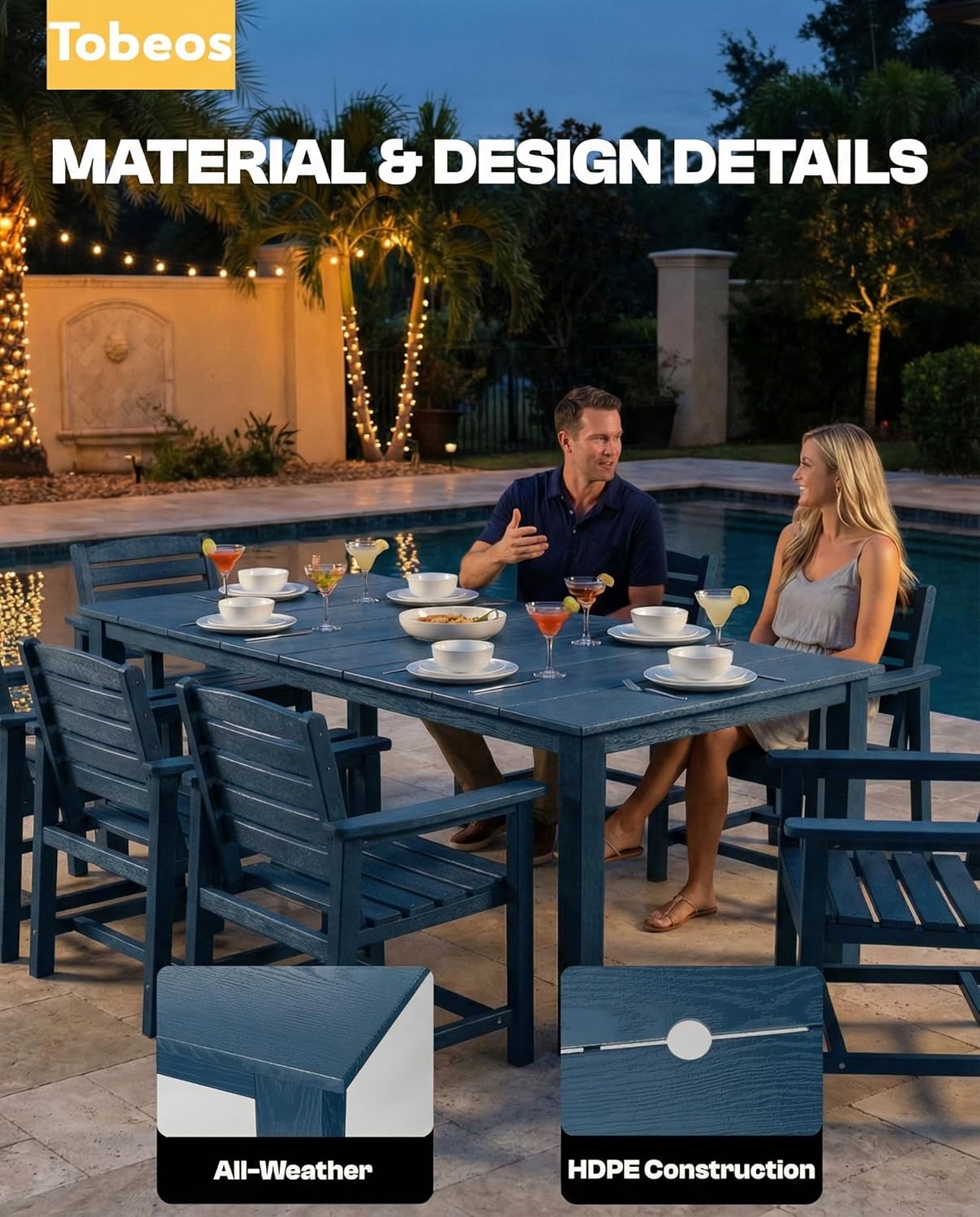 Step-by-step guide for best HDPE outdoor dining set,HDPE patio dining set pros cons,Tobeos dining set worth buying,best 9 piece outdoor dining set,HDPE vs aluminum dining set comparison,should I buy a HDPE dining table - complete tutorial