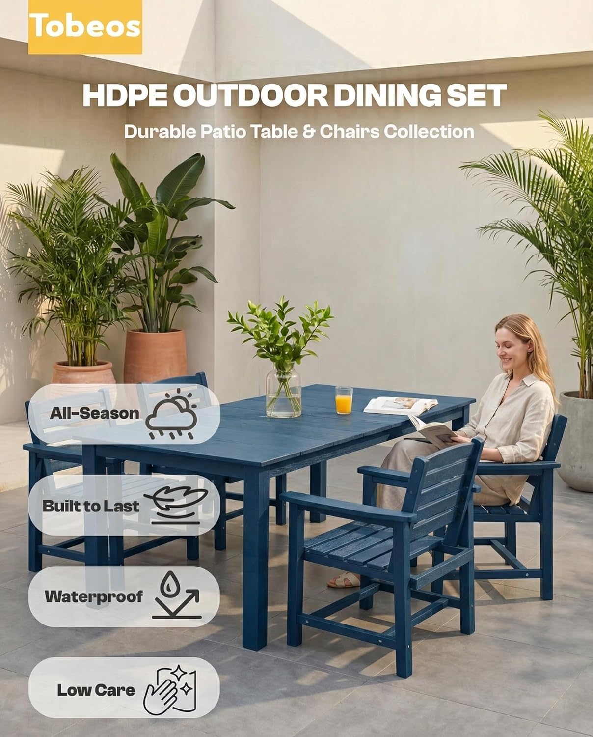 best HDPE outdoor dining set,HDPE patio dining set pros cons,Tobeos dining set worth buying,best 9 piece outdoor dining set,HDPE vs aluminum dining set comparison,should I buy a HDPE dining table performance testing and real-world results