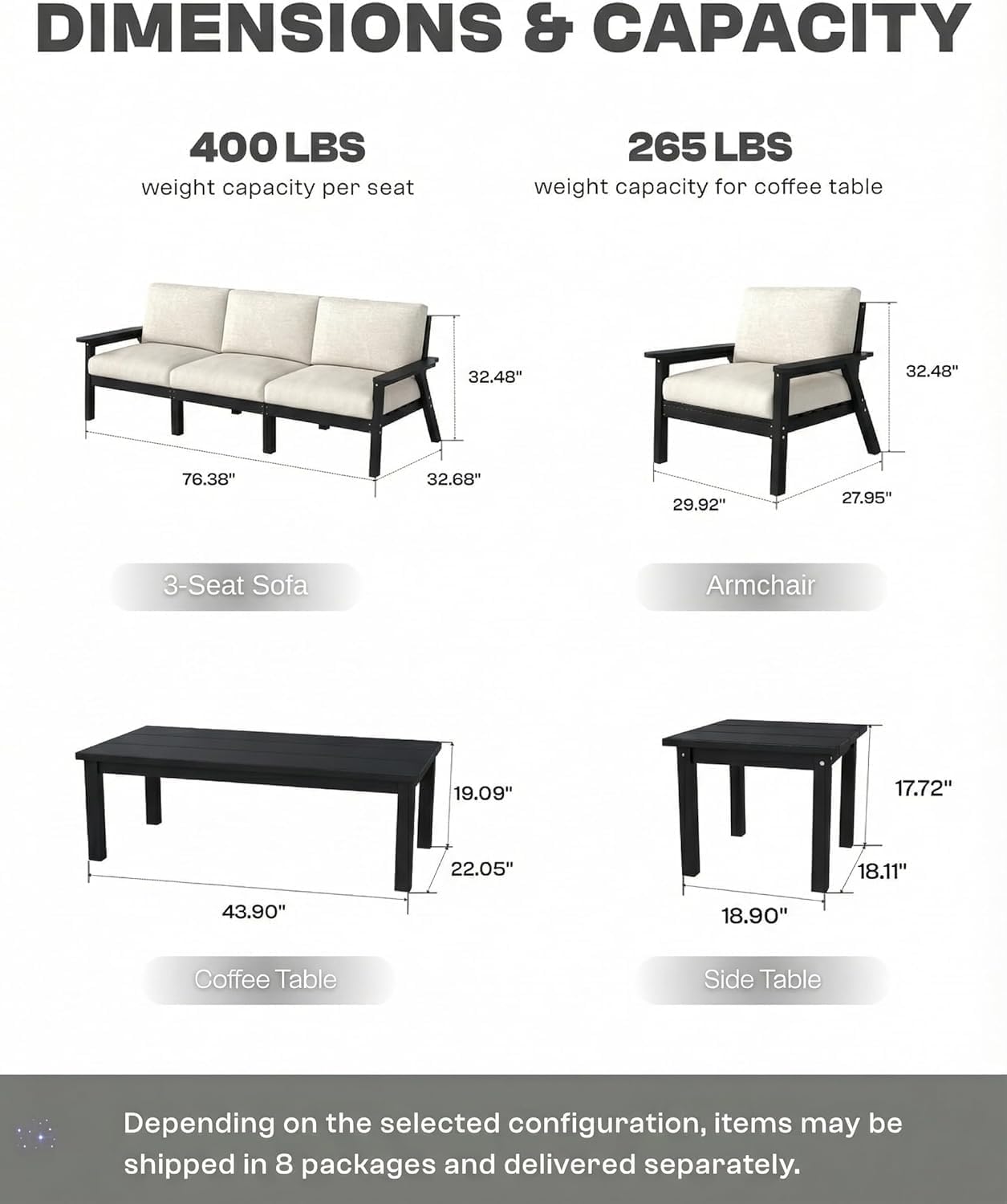 best HDPE patio furniture set,HDPE outdoor furniture durability,is HDPE patio furniture worth buying,HDPE vs other outdoor furniture materials,comfy outdoor couch set pros cons,best outdoor sectional furniture for backyard unboxing and complete package contents
