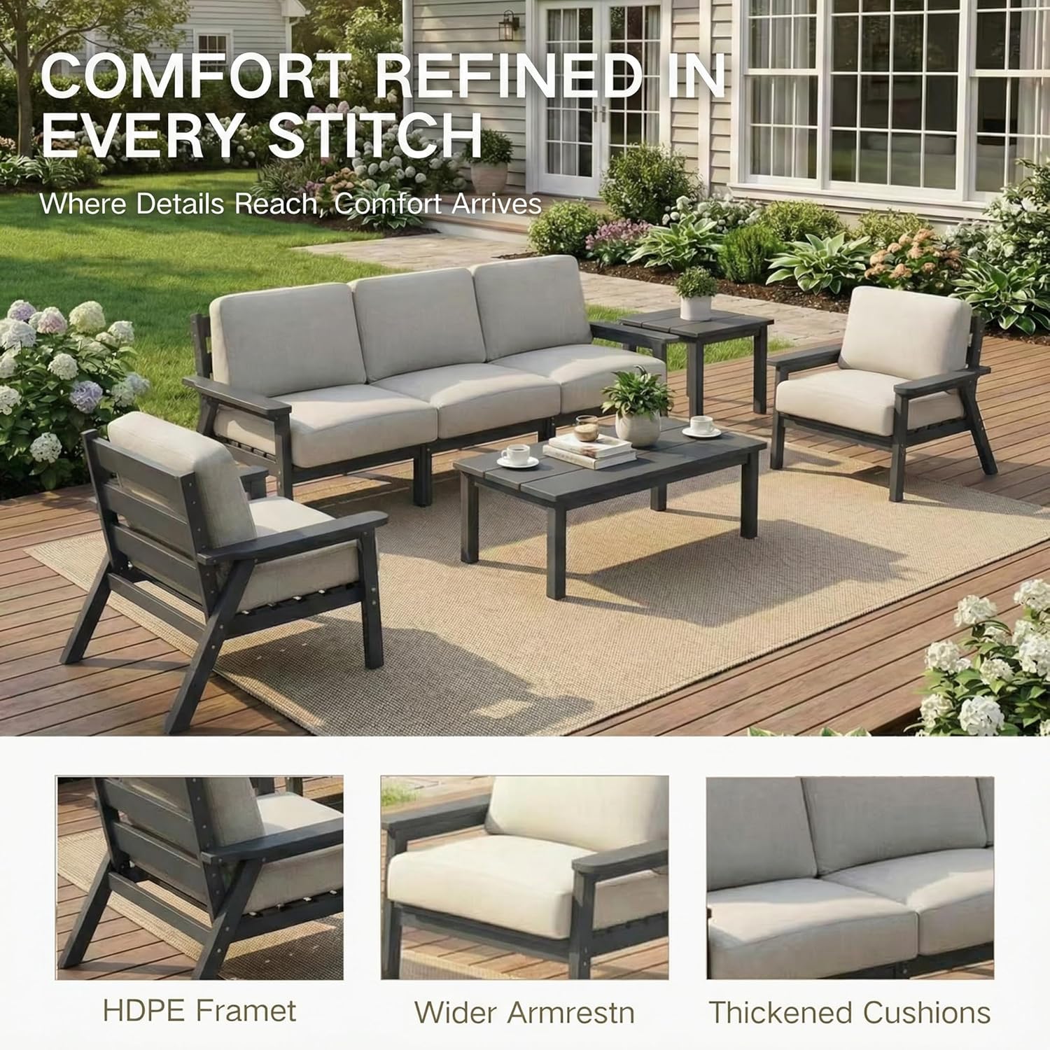 best HDPE patio furniture set,should I buy HDPE patio furniture,HDPE vs aluminum outdoor furniture,Kingdura patio set pros cons,outdoor sectional with washable cushions,best outdoor furniture for all weather performance testing and real-world results