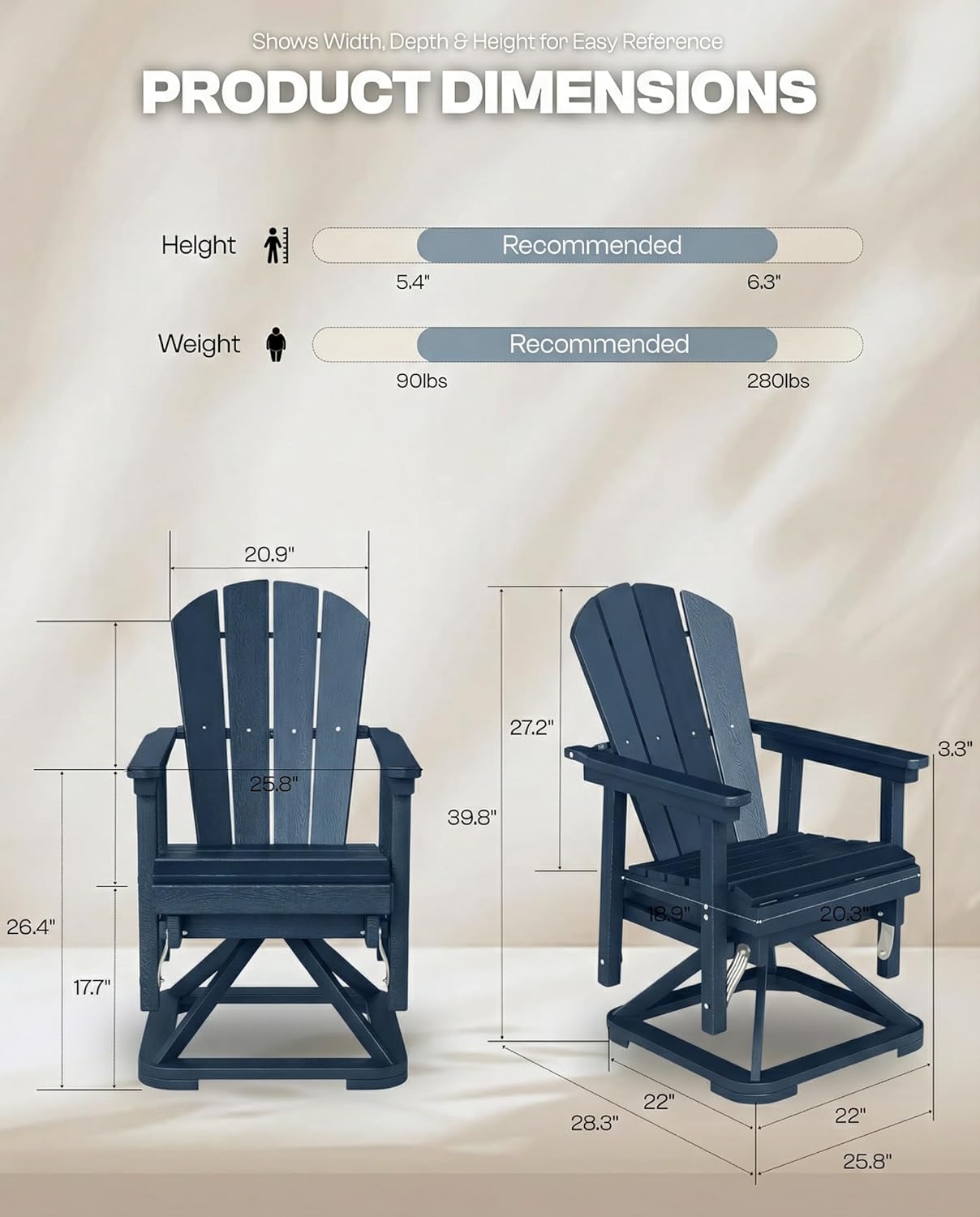 best HDPE swivel glider chair, HDPE outdoor rocking chair pros cons, Patio Kingdom swivel chair worth buying, weather resistant Adirondack chair for porch, best outdoor swivel chair for poolside, should I buy HDPE glider chair unboxing and complete package contents