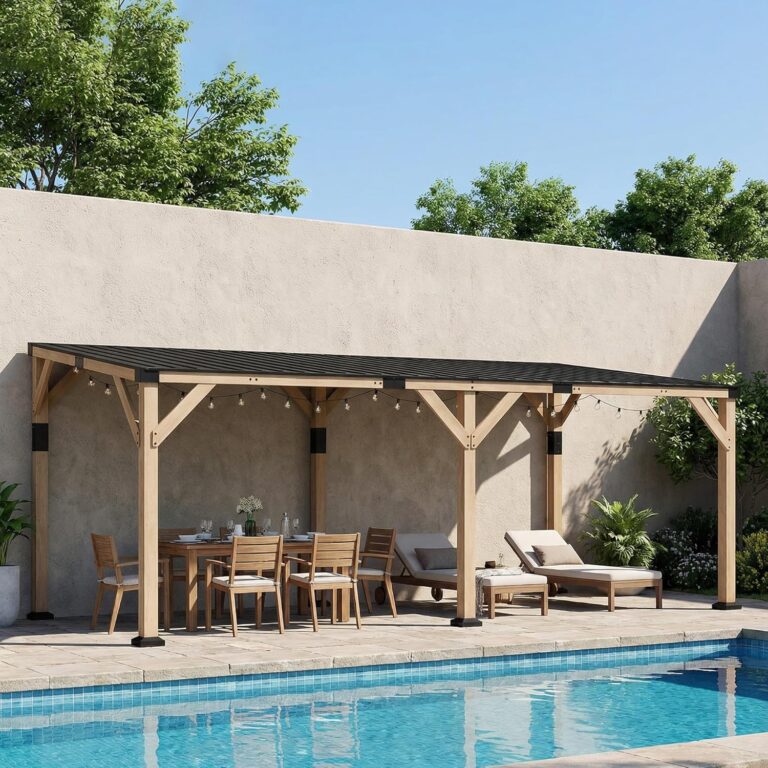 Image 1 of best Outsunny wood hardtop pergola