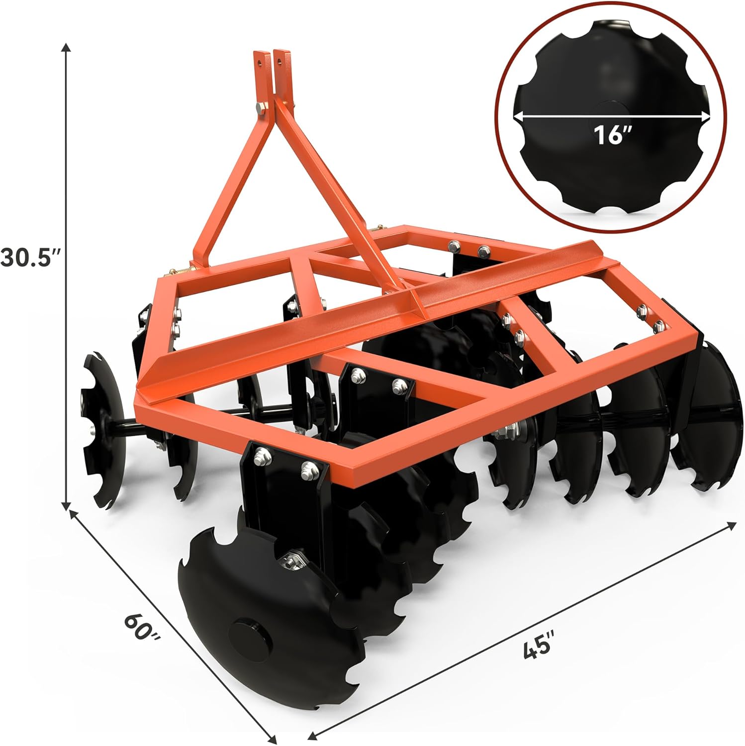 best YITAMOTOR 5 ft disc harrow,YITAMOTOR disc harrow for compact tractor,5 ft notched disc harrow pros cons,YITAMOTOR vs other disc harrows,disc harrow for Cat 1 3 point hitch,is YITAMOTOR disc harrow worth buying unboxing and complete package contents
