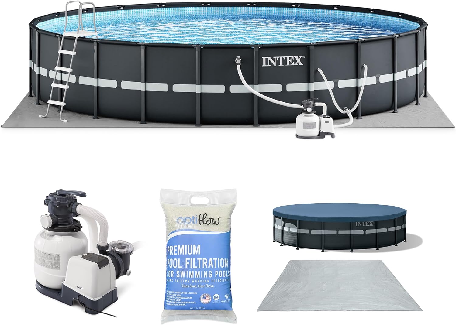 Image 1 of best above ground pool with sand filter