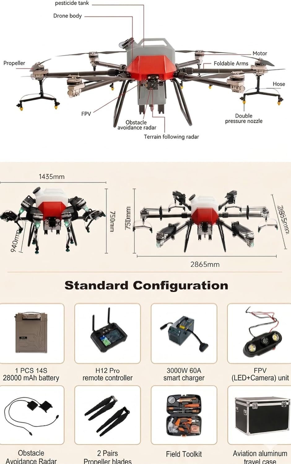 best agricultural spray drone,agricultural drone worth buying,crop sprayer drone pros cons,heavy-duty spray drone for farms,8 gallon spray drone performance,should I buy a crop spraying drone unboxing and complete package contents