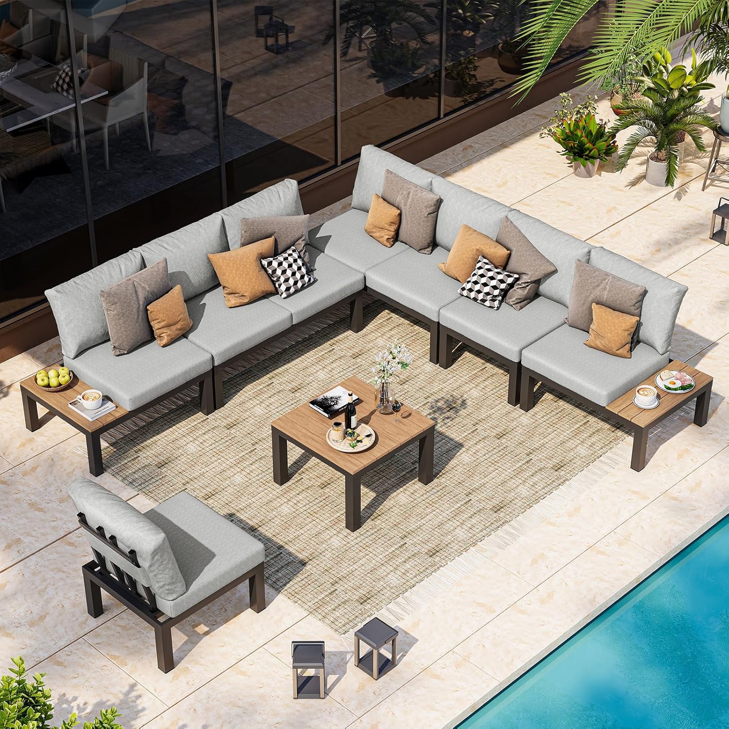 Image 1 of best aluminum patio furniture set