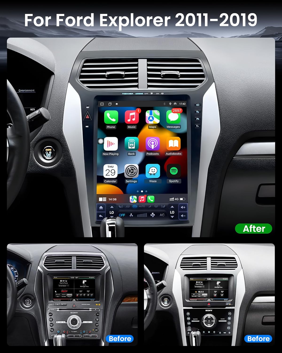 best android head unit for ford explorer,ford explorer android head unit worth it,android head unit for ford explorer pros cons,best car stereo for ford explorer 2011-2019,fortdows head unit honest experience,should I buy a tesla style head unit unboxing and complete package contents