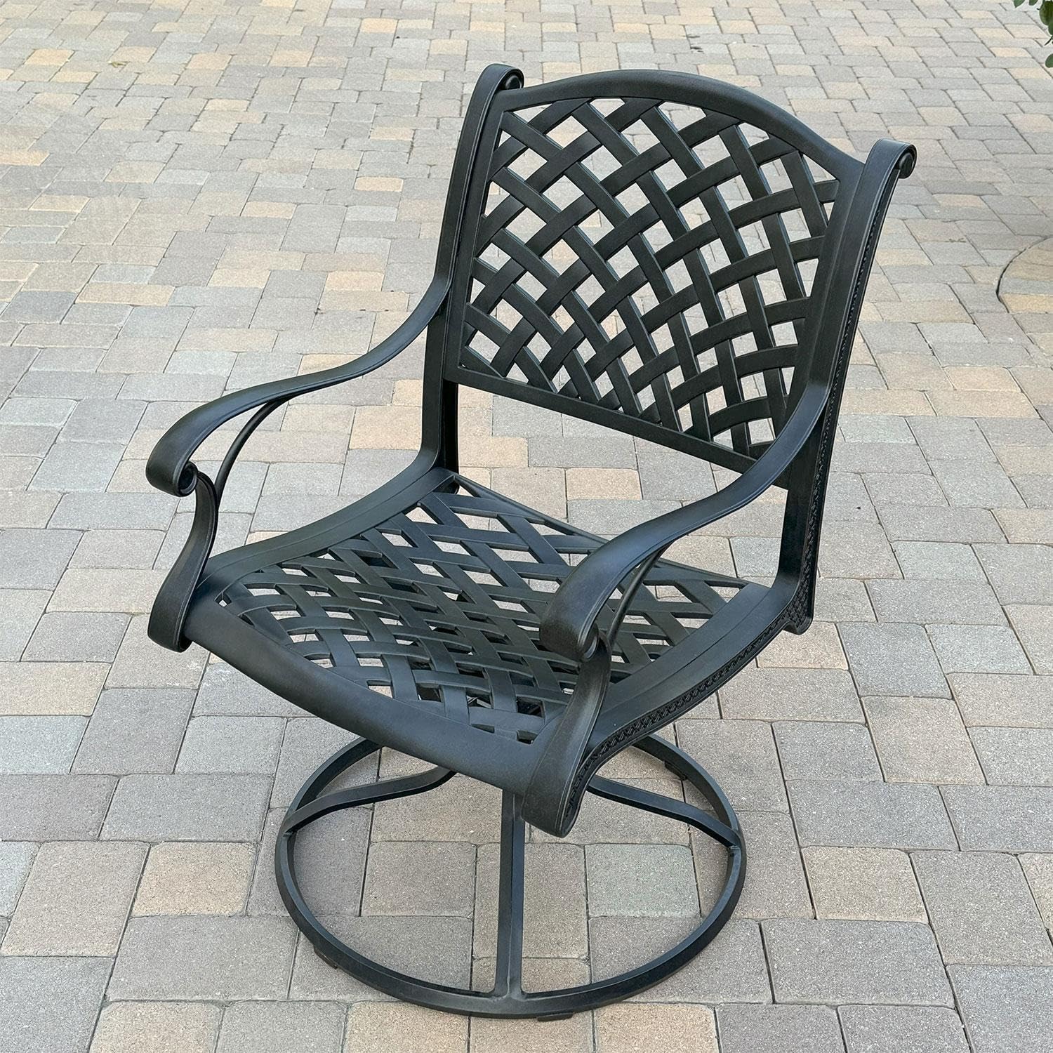 best cast aluminum dining set,cast aluminum patio chairs pros cons,best outdoor dining set for car,Darlee Nassau swivel rocker honest,cast aluminum vs wrought iron dining chairs,should I buy cast aluminum dining set unboxing and complete package contents