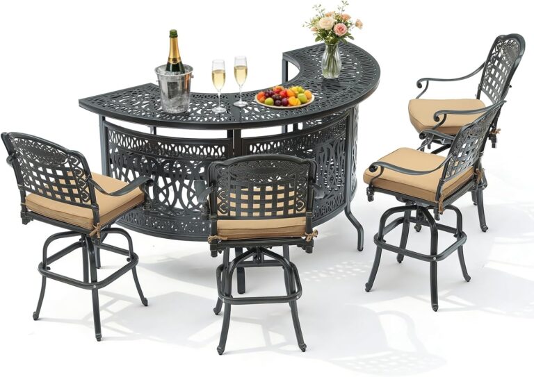 Image 1 of best cast aluminum patio bar set