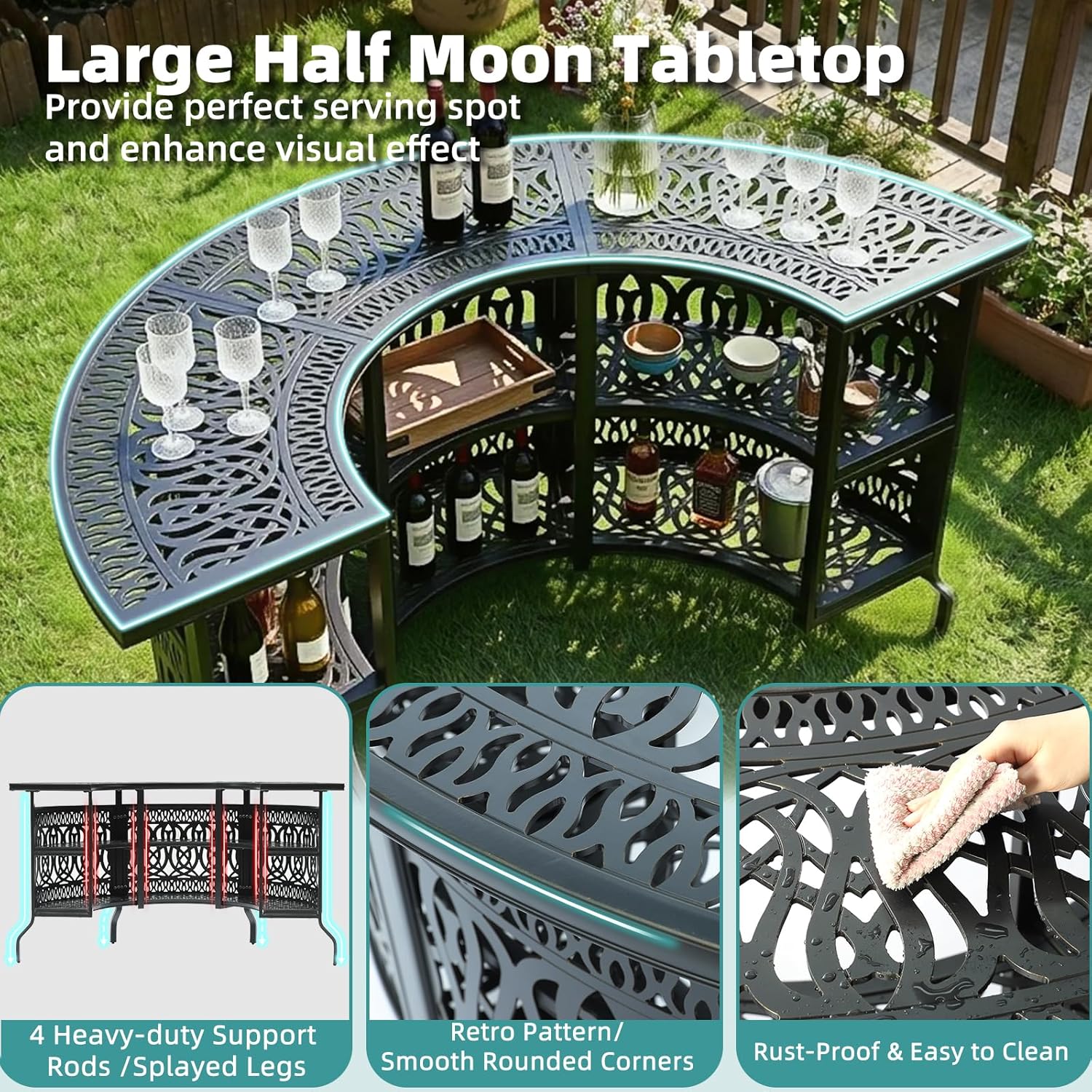Step-by-step guide for best cast aluminum patio bar set,outdoor bar set with swivel stools,half moon bar table worth buying,cast aluminum patio furniture pros cons,patio bar set for entertaining,should I buy meetwarm bar set - complete tutorial