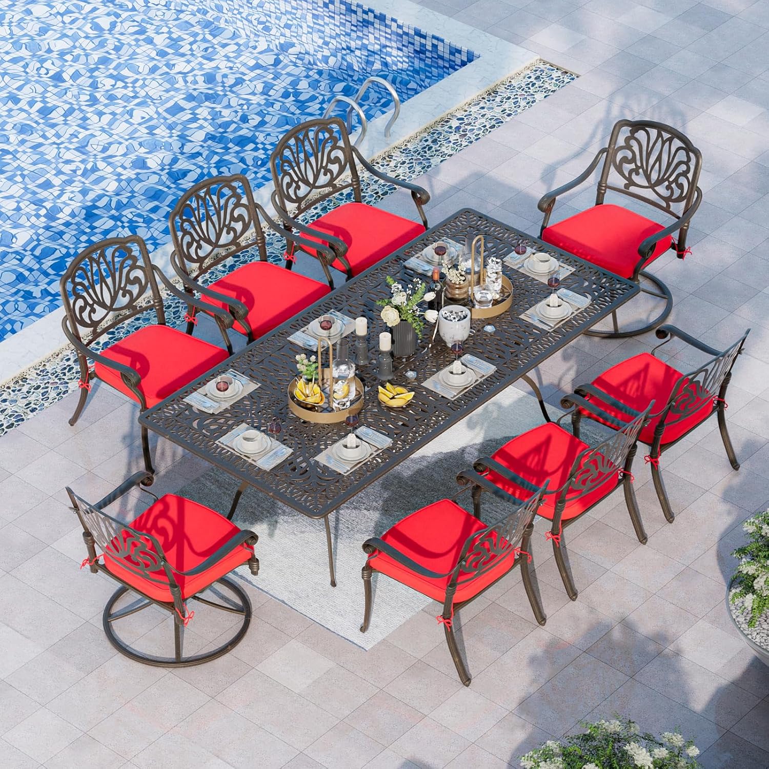 Image 1 of best cast aluminum patio dining set