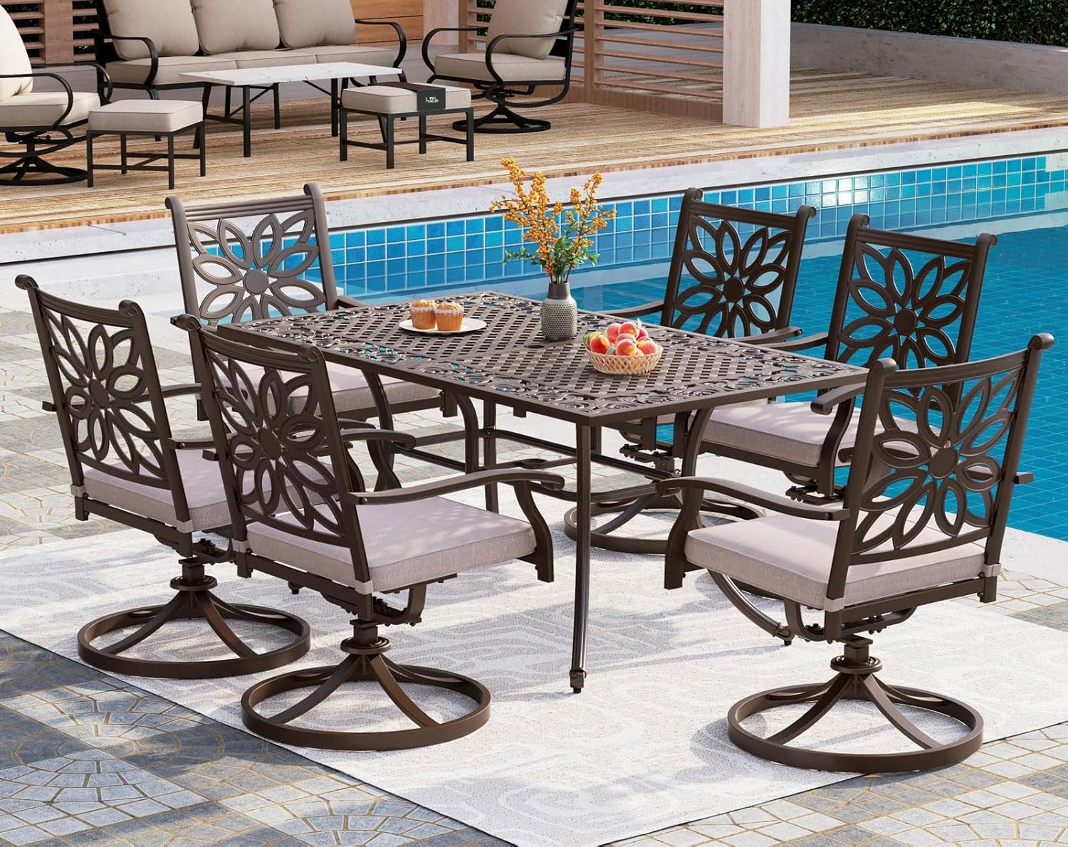 Image 1 of best cast aluminum patio dining set