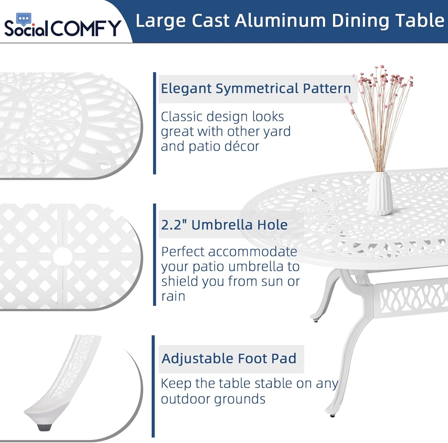 best cast aluminum patio dining set,socialcomfy 9 piece dining set pros cons,cast aluminum vs wrought iron outdoor furniture,best outdoor dining set for 8 people,should i buy socialcomfy patio set,84 inch oval dining table for patio unboxing and complete package contents