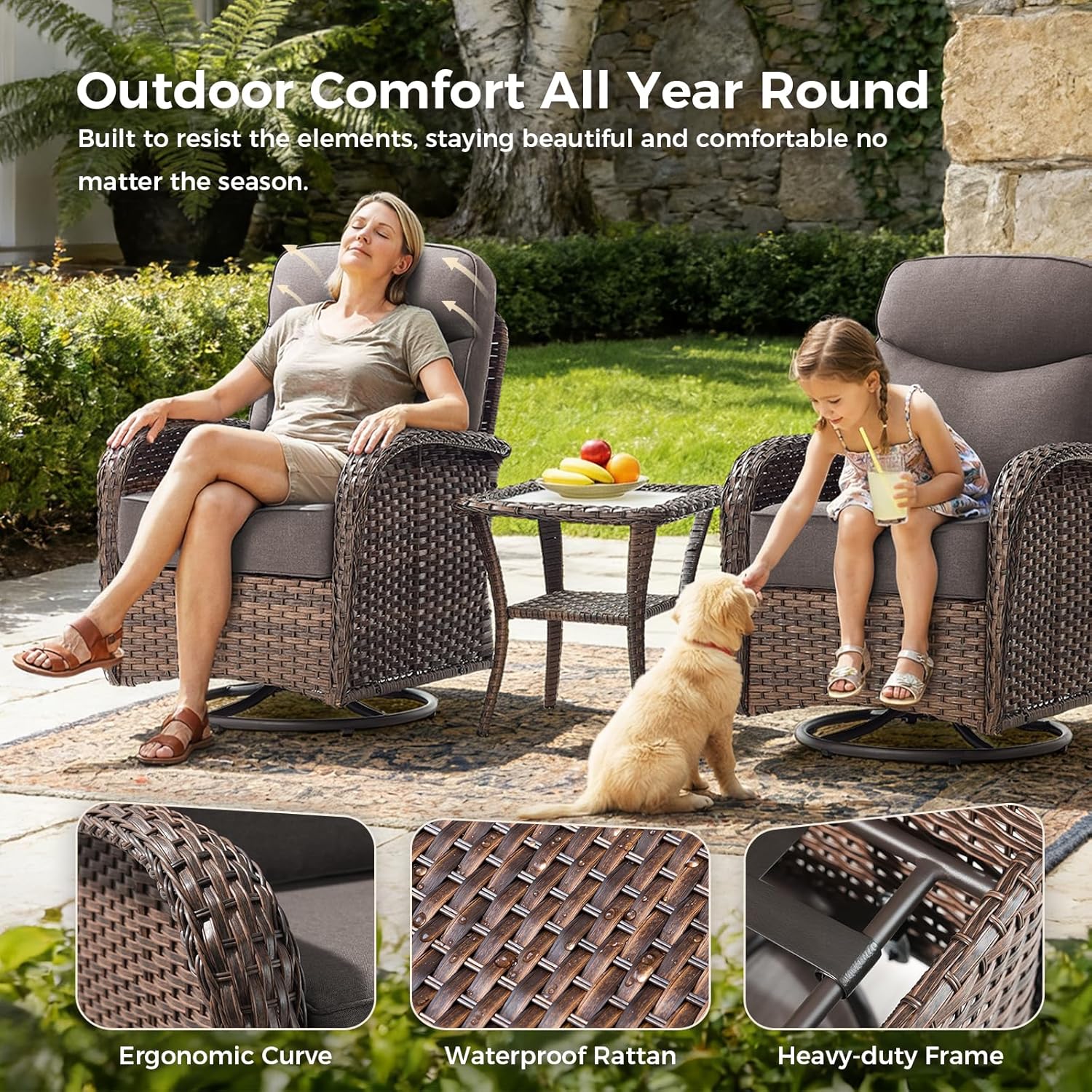 Step-by-step guide for best fire pit patio set with swivel chairs,fire pit patio set worth buying,swivel glider patio chairs pros cons,best outdoor conversation set for deck,moosprr fire pit set honest,should I buy a fire pit furniture set - complete tutorial