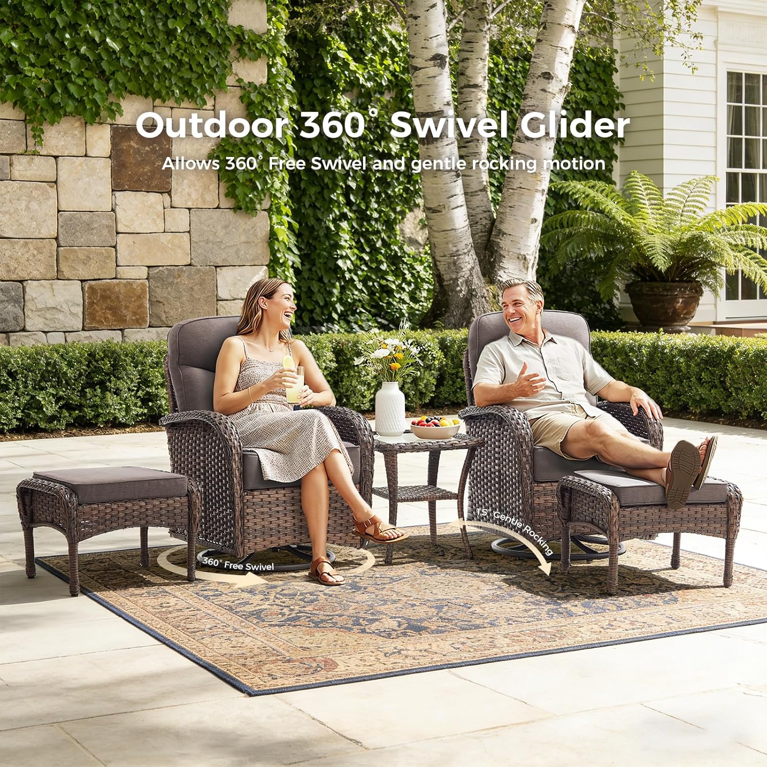 best fire pit patio set with swivel chairs,fire pit patio set worth buying,swivel glider patio chairs pros cons,best outdoor conversation set for deck,moosprr fire pit set honest,should I buy a fire pit furniture set performance testing and real-world results