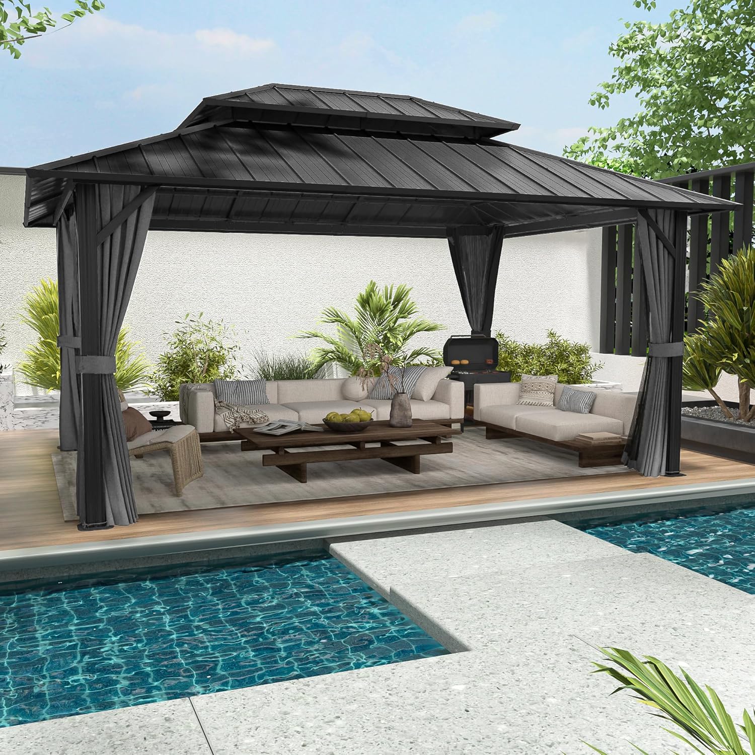 best hardtop gazebo aluminum,should I buy a hardtop gazebo,hardtop vs soft top gazebo pros cons,aluminum gazebo worth buying,best gazebo for backyard patio,LUXIJOY hardtop gazebo honest unboxing and complete package contents