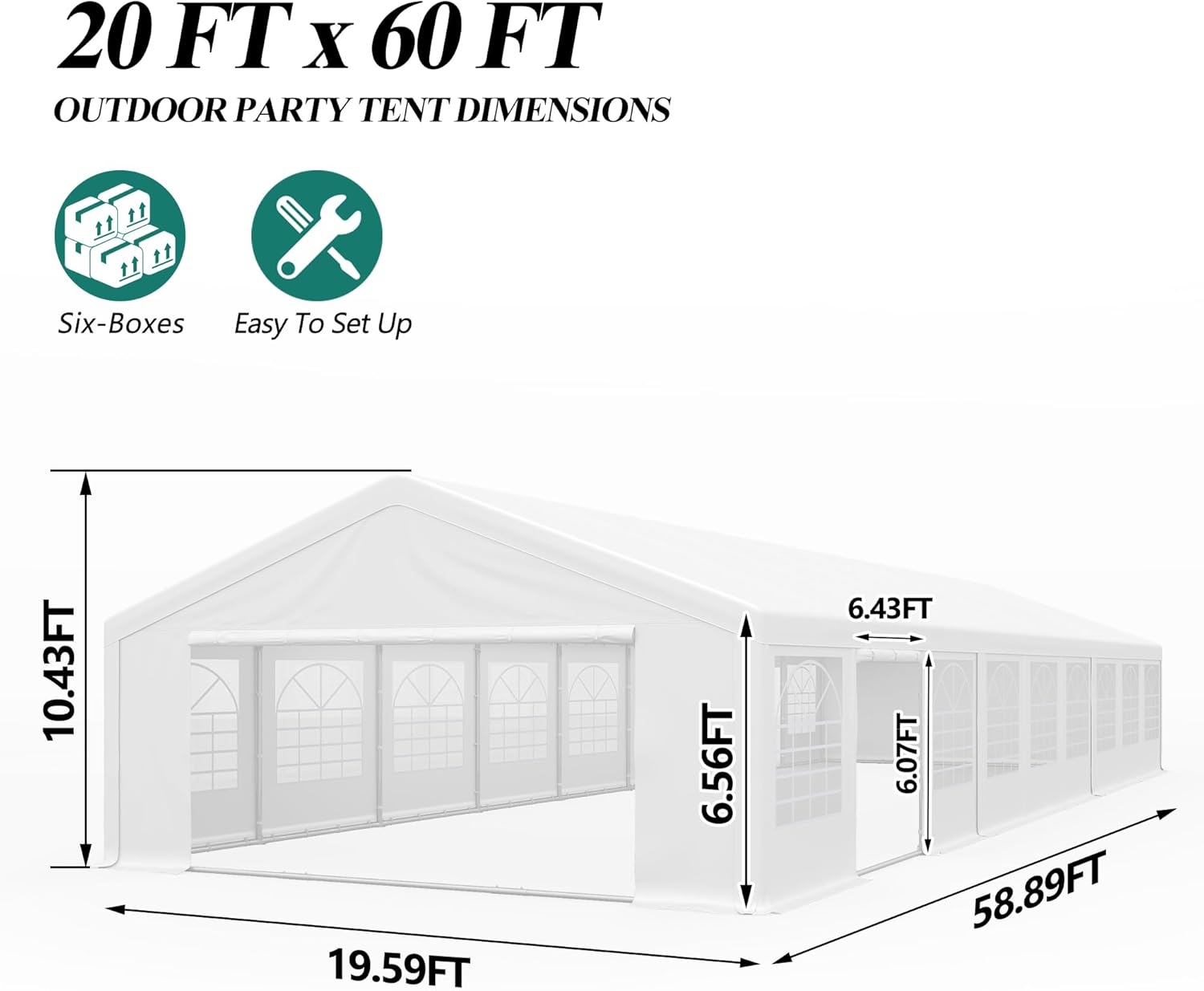 best heavy duty party tent,GARTOO party tent pros cons,heavy duty tent for outdoor events,is heavy duty party tent worth buying,20x60 party tent vs other sizes,best temporary shelter for wedding unboxing and complete package contents